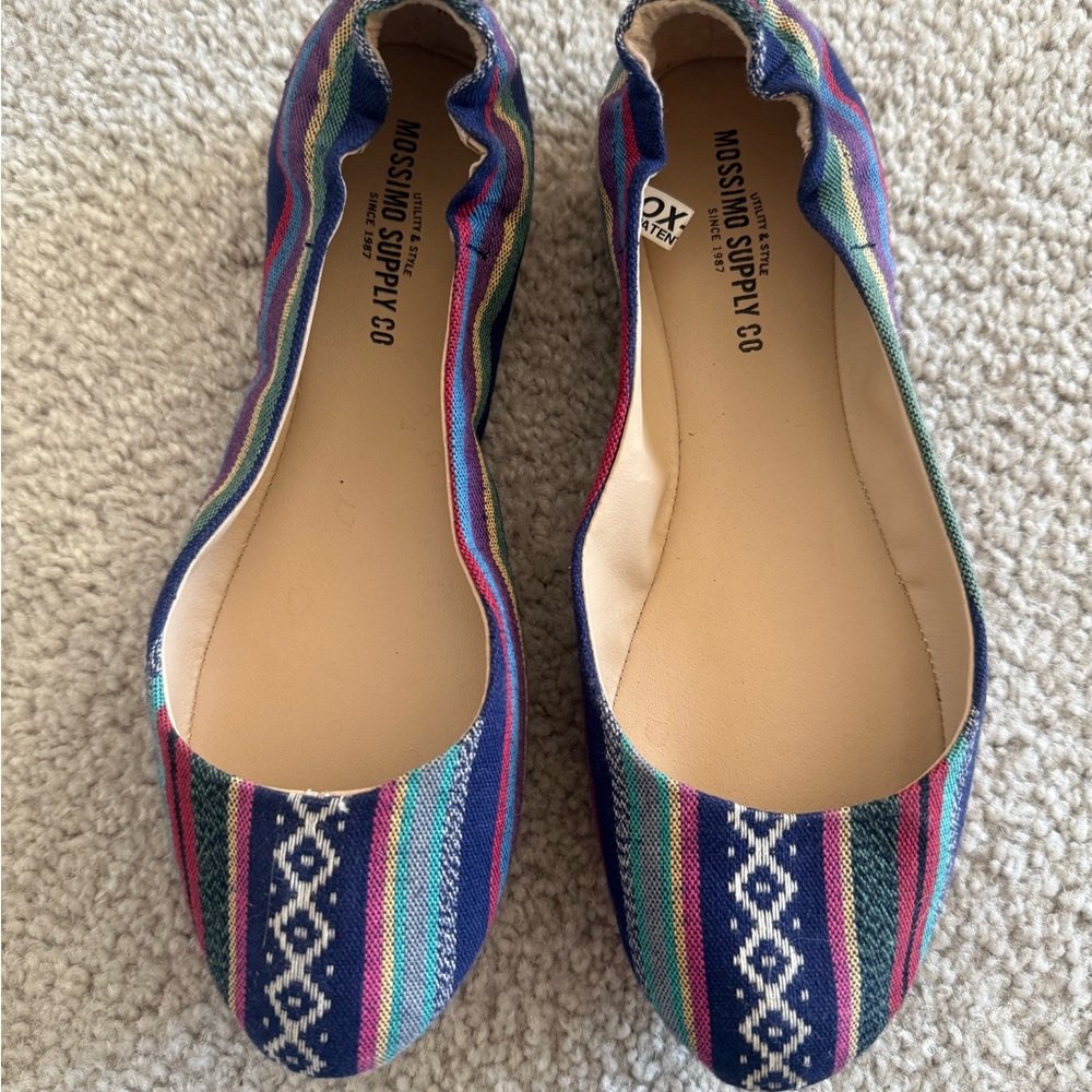 Mossimo Supply Co. Women's Striped Flats - Blue, Green, Red